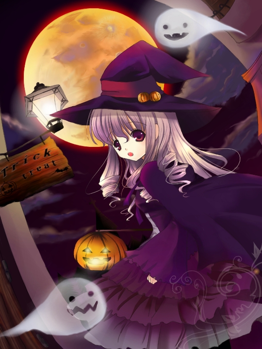 ハロウィンイラストコンテスト08 月夜の晩に お絵描きjp